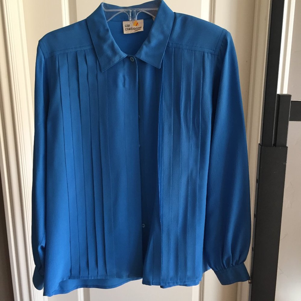 Liz Claiborne Petites 100% Silk Blouse Size 4